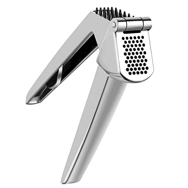 KITEXPERT Garlic Press, Premium Garlic Mincer with Ergonomic Grip Handle, Full zinc alloy Professional Garlic Presser Crusher, Sturdy Ginger Press for Nuts & Seeds, Easy to Clean and Dishwasher Safe