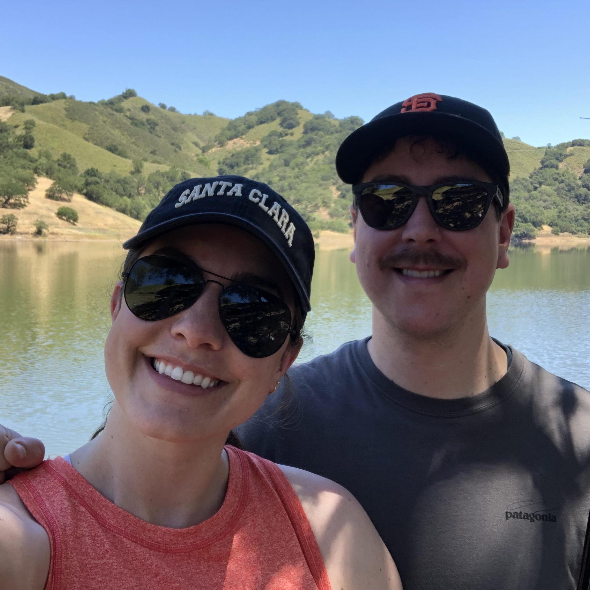 Gina's first time fishing! She did not catch any fish.