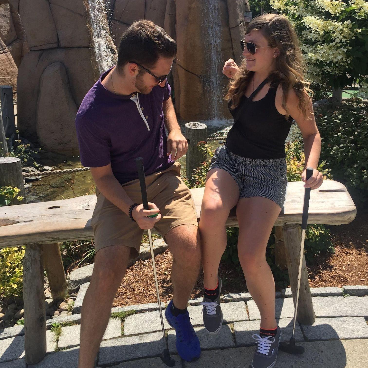 Caitlyn showed her angry side (probably from Anthony making fun of her) during an intense game of mini golf down the Cape in 2017.