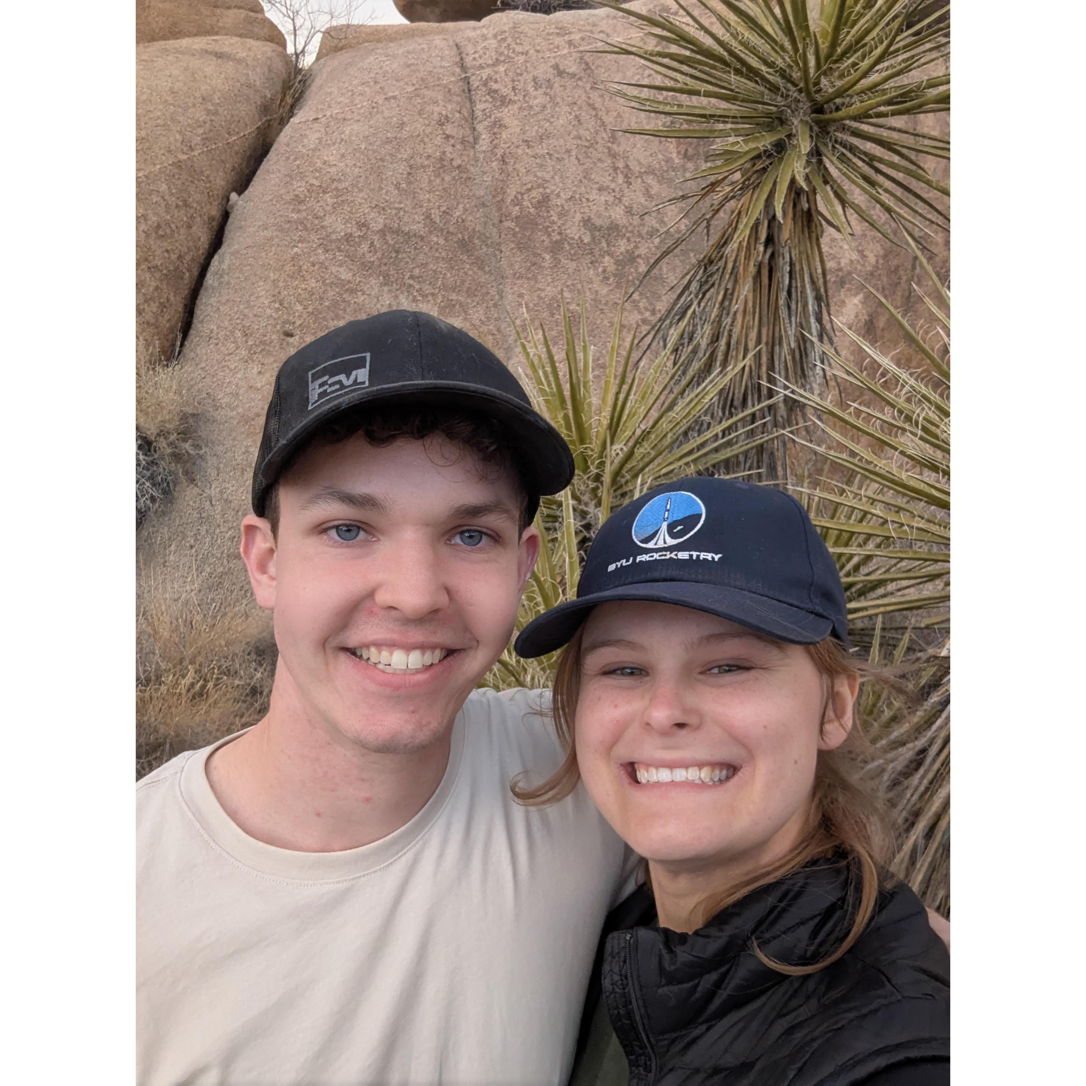 Tage may have gotten Haylee into indoor climbing, but she was the one who introduced him to Joshua Tree, CA