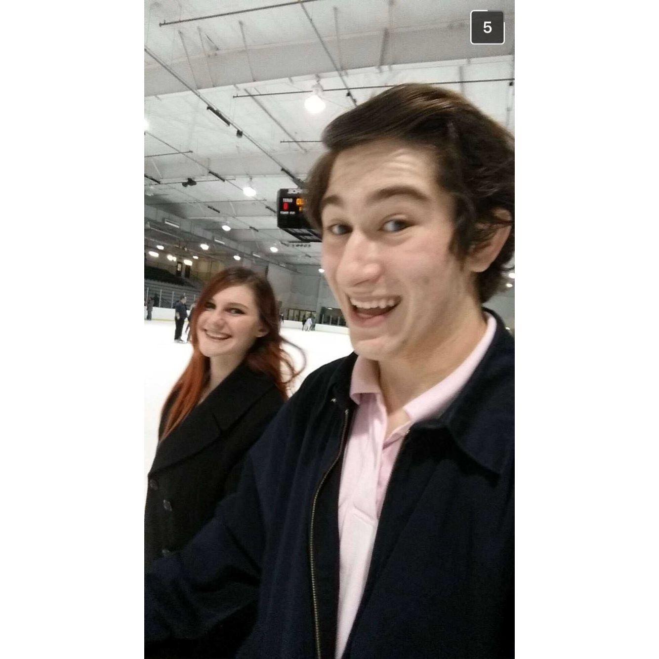 First Valentine's Day ice skating in Birmingham 2016