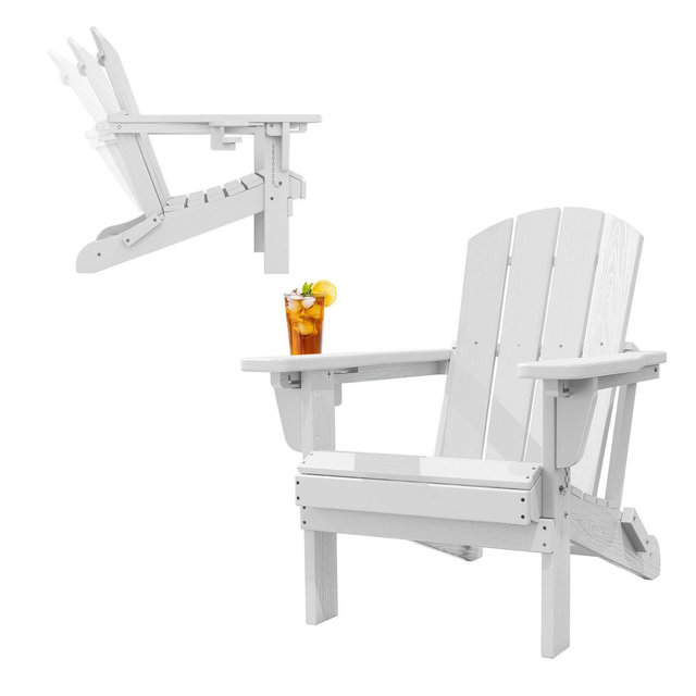 Hyleory Adjustable HDPE Adirondack Chair with Ergonomic Backrest