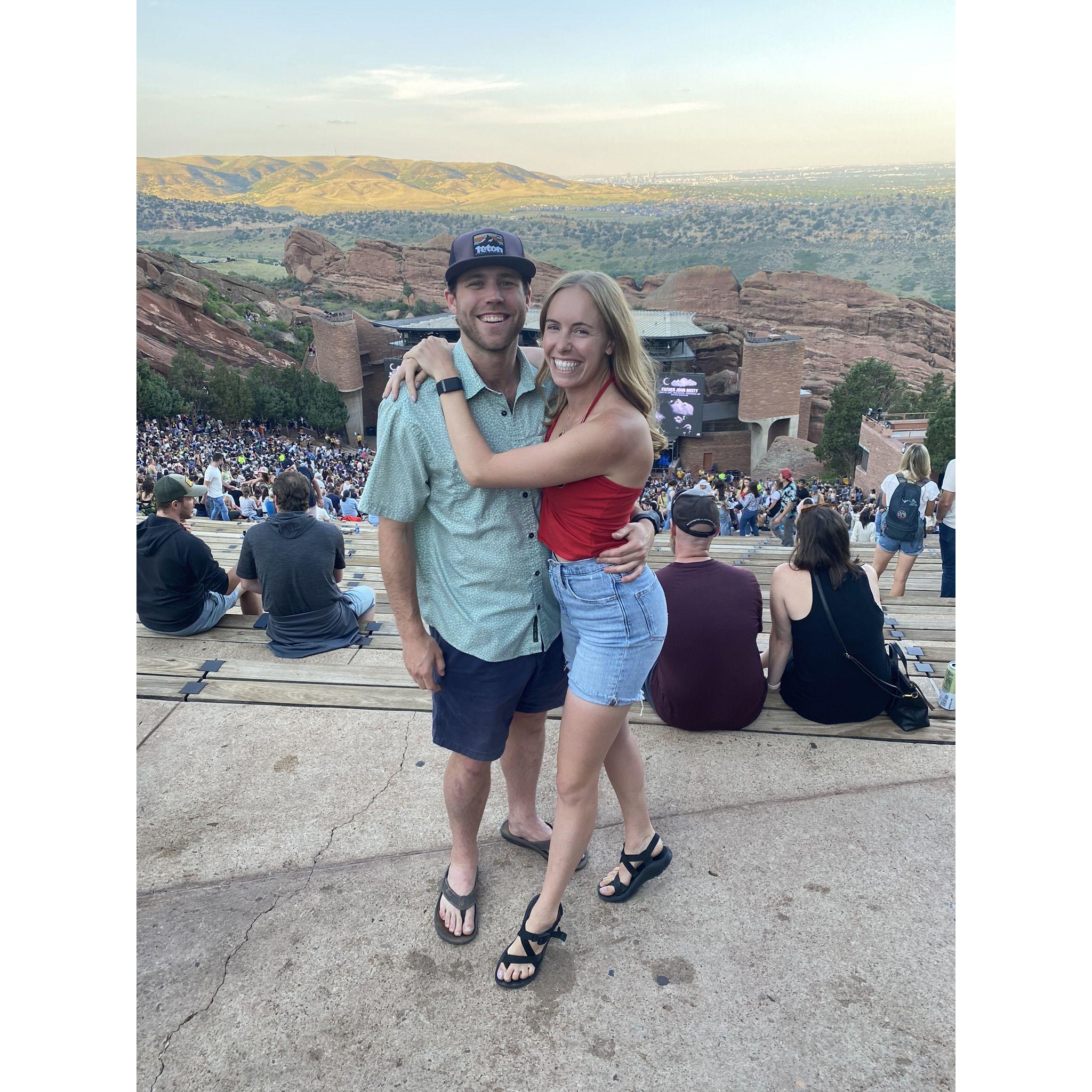 Seeing the same band whose concert we first met at, Rainbow Kitten Surprise, at Red Rocks
[July 2022]