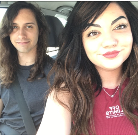 our first picture together, taken after we made our relationship official!