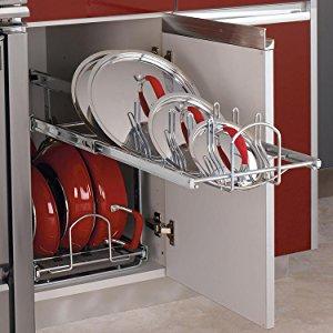 Rev-A-Shelf - 5CW2-1222-CR - 12 in. Pull-Out 2-Tier Base Cabinet Cookware Organizer