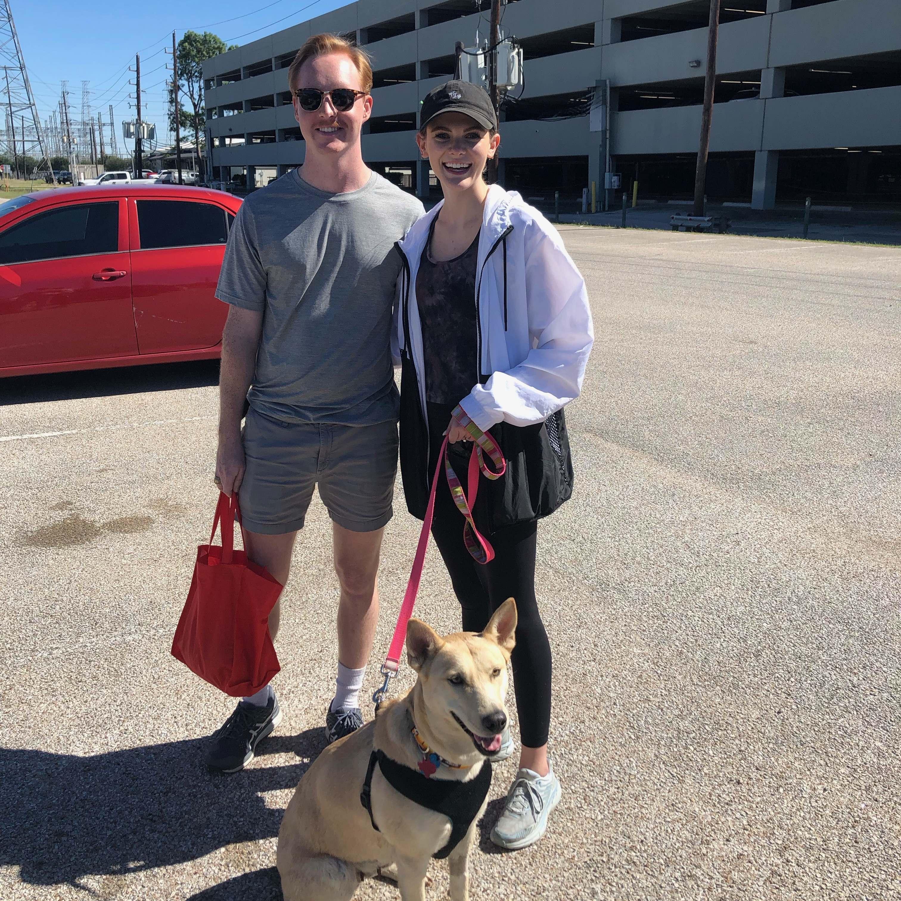 Adopting our fur baby, Bindi. 