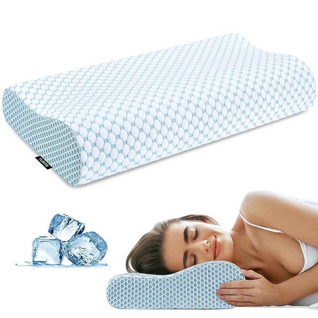 Cervical Pillow for Neck Pain Relief, Contour Memory Foam Pillows for Sleeping, Odorless Ergonomic Pillow Adjustable Orthopedic Cooling Pillow Bed Pillow Neck Support for Side Back Stomach Sleepers