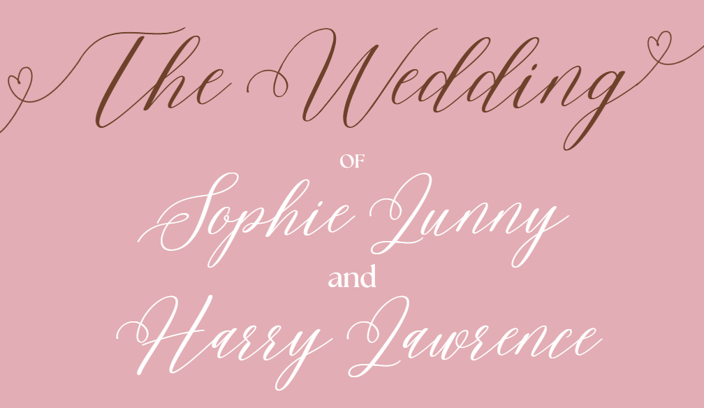The Wedding Website of Sophie Lunny and Harry Lawrence