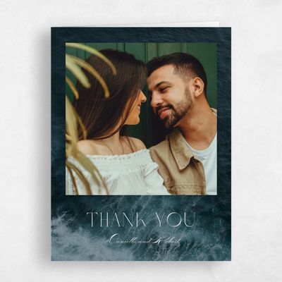Deepest Teal, Blue Wedding Thank You - Grandscape Photo
