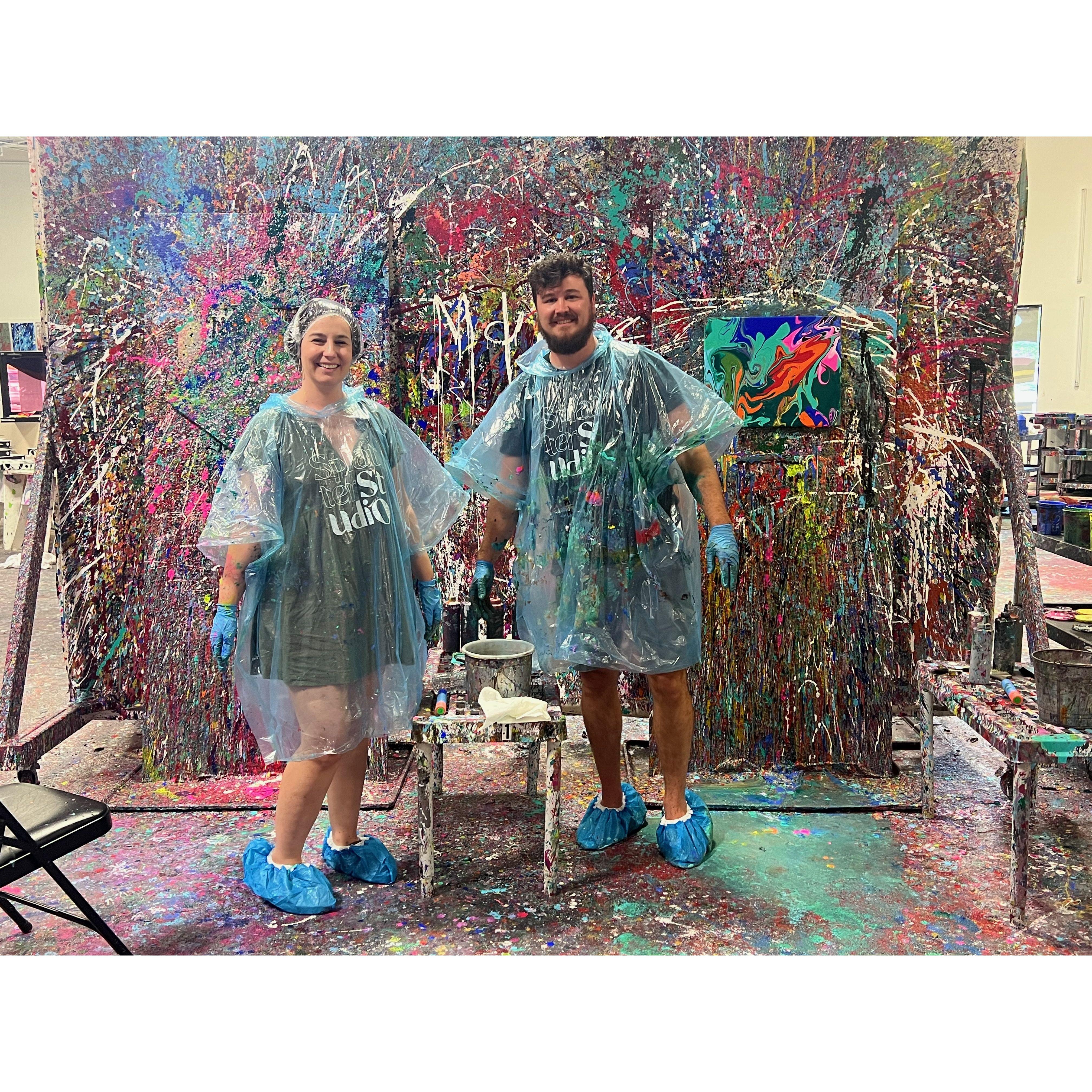 Celebrating our 3rd anniversary with splatter paint!