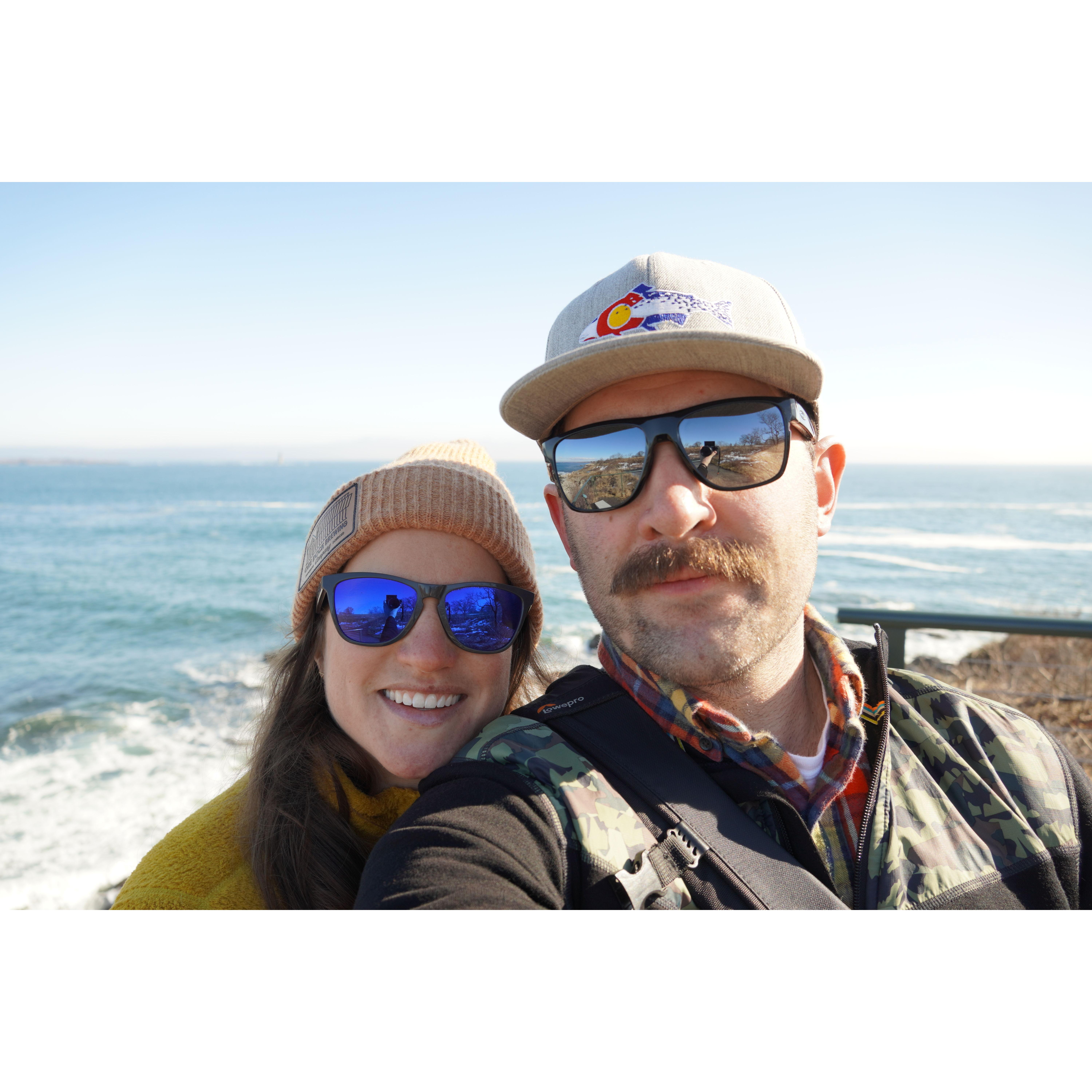 This was part of our winter trip to New England. Here we were in Portland, Maine.