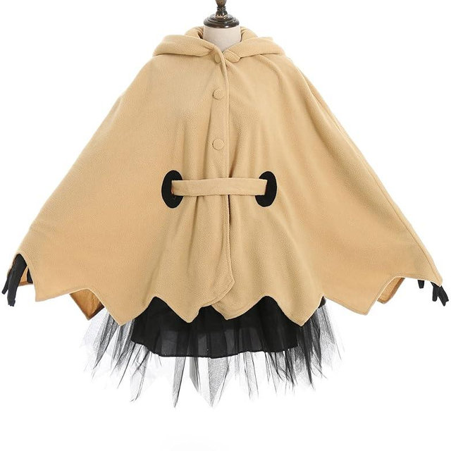miccostumes Women's Costume Anime Ghost Cosplay Yellow Hooded Cloak with Skirt And Belt And Gloves