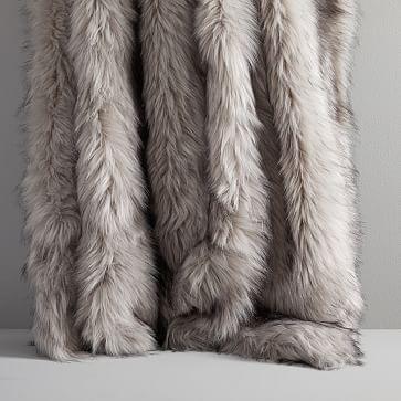 Faux Fur Brushed Tips Throw