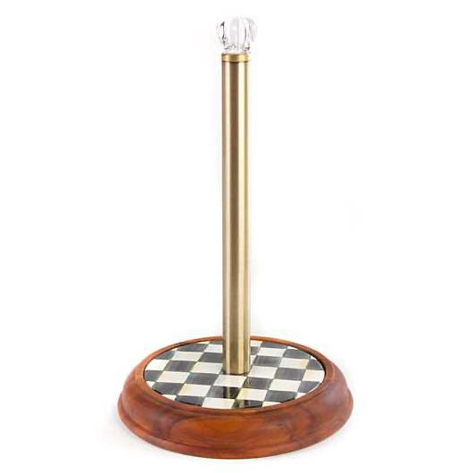 MacKenzie-Childs Courtly Check Wood Paper Towel Holder