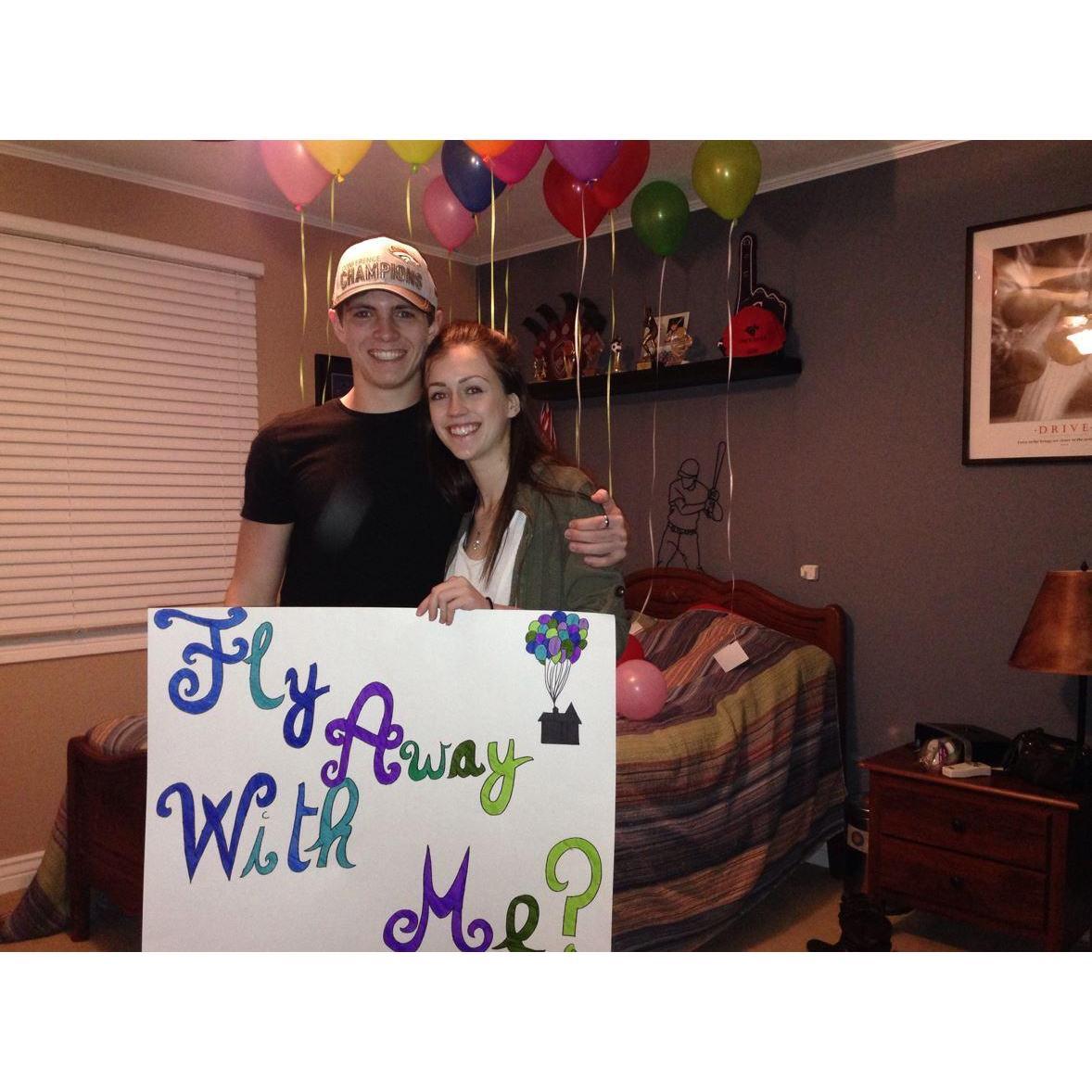 One of our many times when we asked each other to homecoming/ sweethearts.