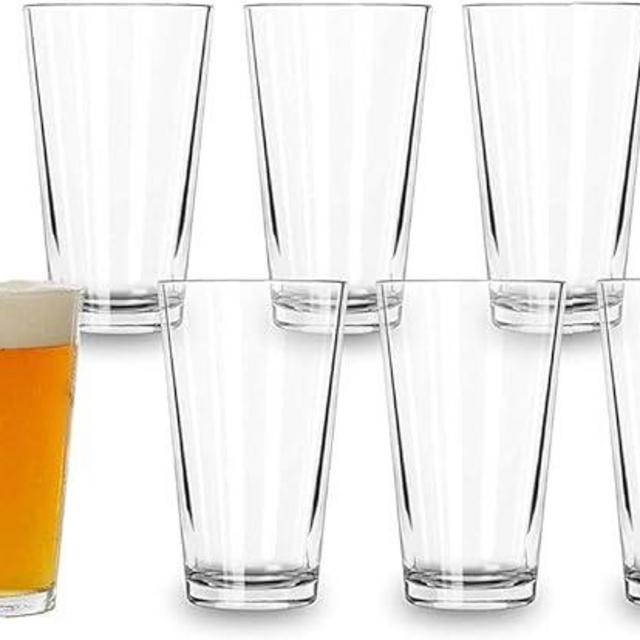 Bulk Classic Premium Beer Pint Glasses 16 Ounce – Set Of 12 Highball Cocktail Mixing Glass – Perfect for Cold Beverages, Soda, Water - Used in Bar, Restaurant