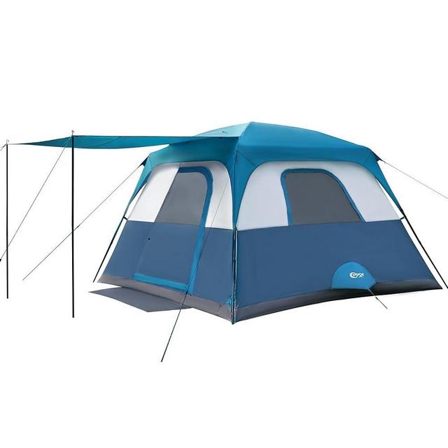 PORTAL 6 Person Camping Tent with Porch, Family Cabin Tent with Spacious Space, Water Resistant, Excellent Ventilation for Camping Outdoor Party Gathering