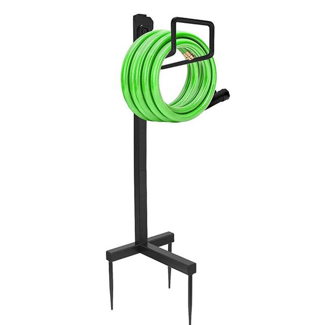 Sageme Freestanding Hose Hanger, Heavy Duty Metal Hose Holder Stand Rack, Hose Storage Hook for Garden Hose/Expandable Hose/Hose Reel/Water Hose/Pocket Hose/Flexable Hose/Magic Hose(100 Ft)