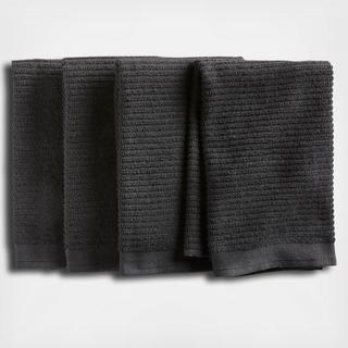 Ribbed Bar Mop Organic Cotton Dish Towels, Set of 4