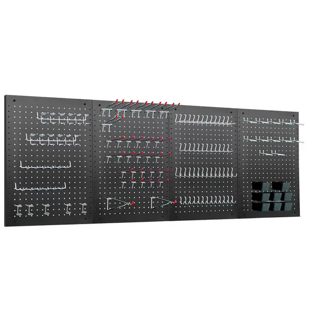 LUGO 128pc 24"x16" Pegboard Wall Organizer Kit Black