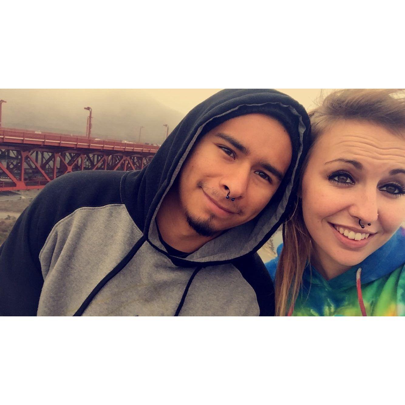 Our first year into our relationship, we would start the tradition of our Gold Gate Bridge selfie!
