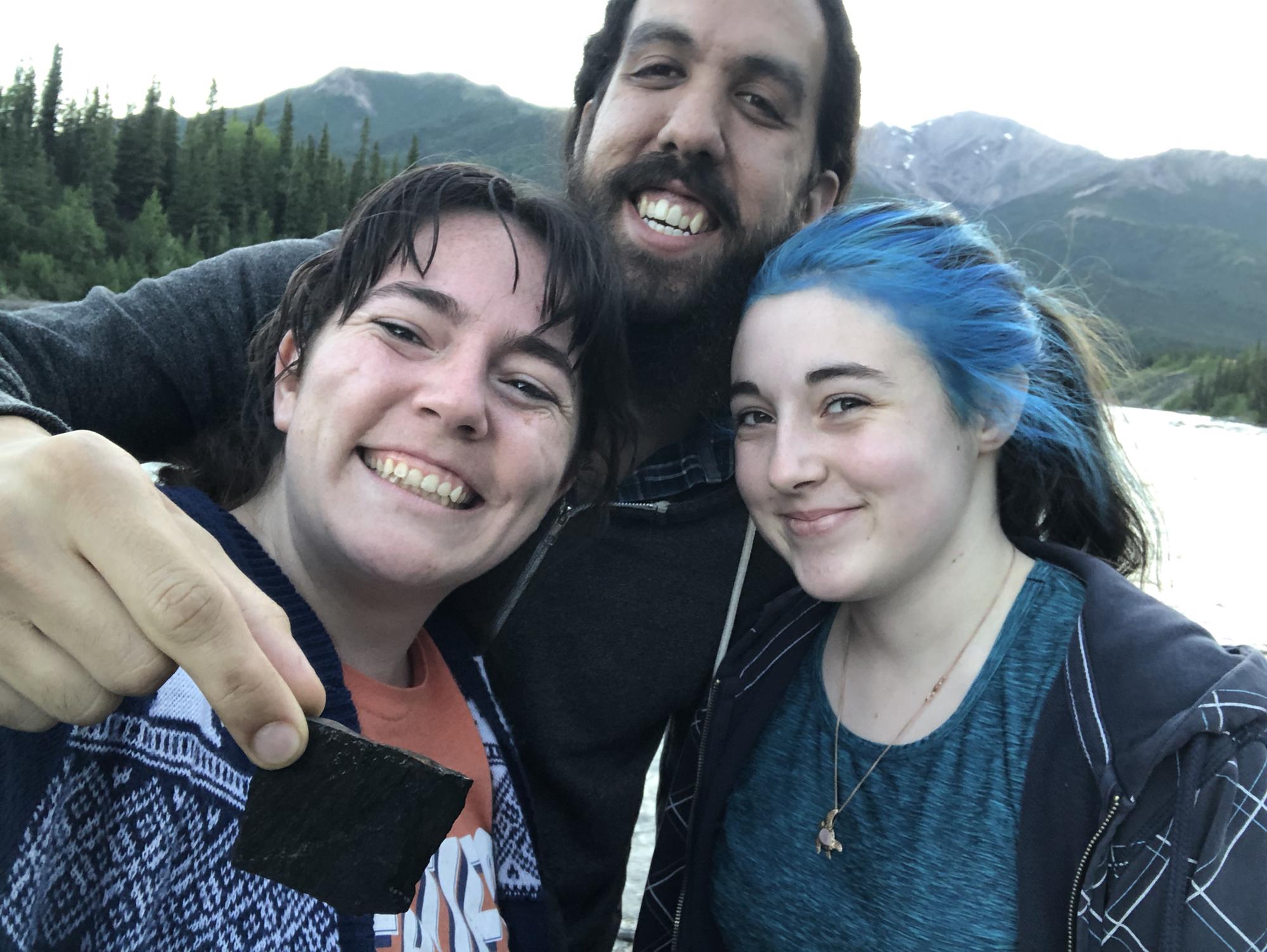 Morgan, Tasha, and Kathryn outside Fairbanks AK