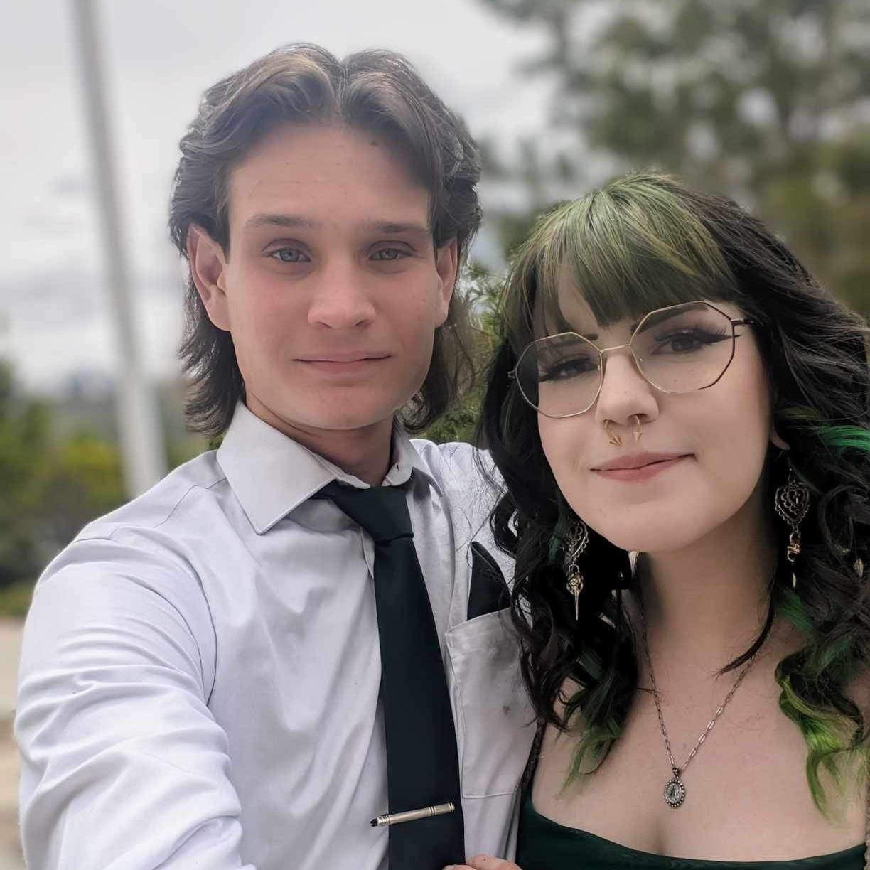 Our first wedding together