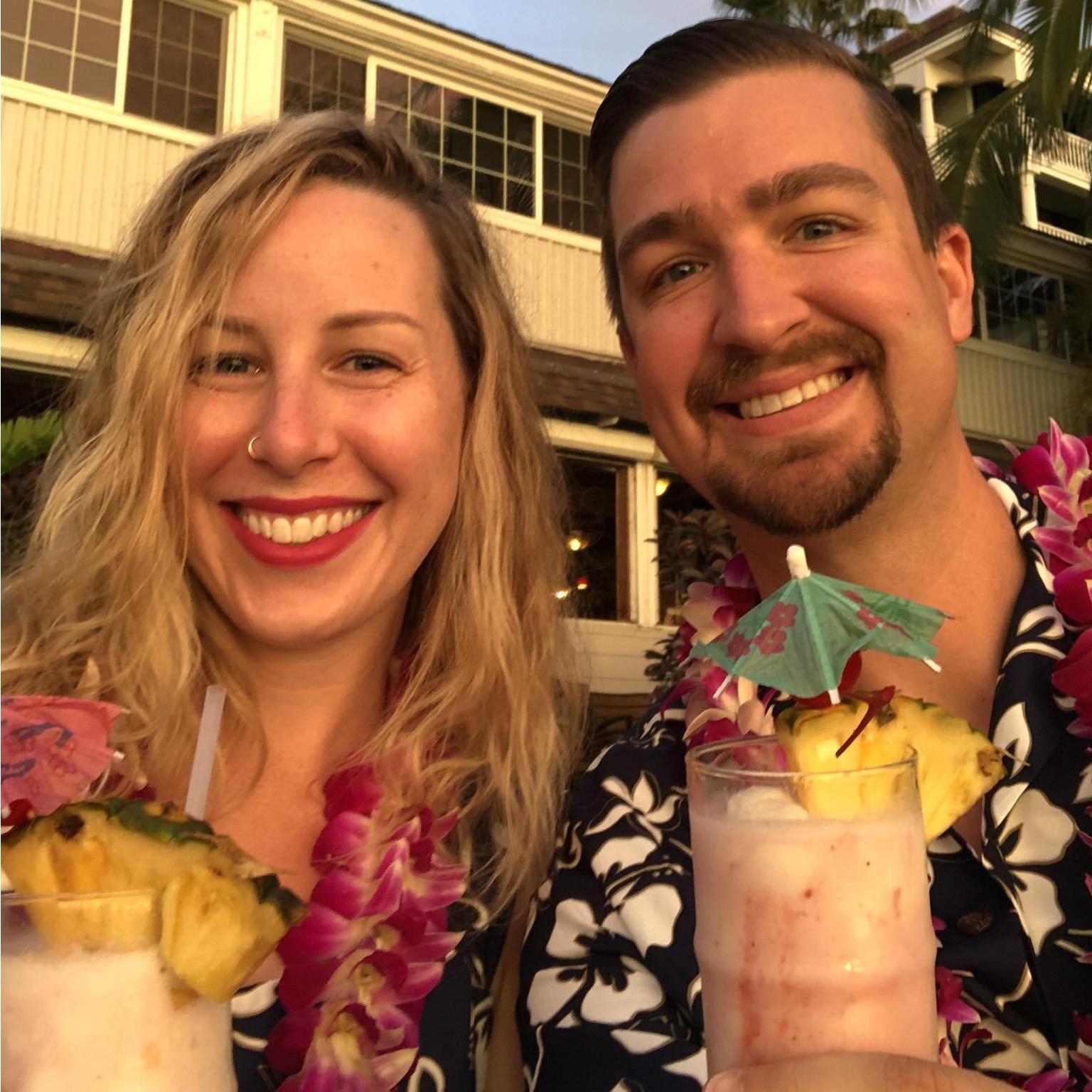 Enjoying Maui (especially the drinks)!