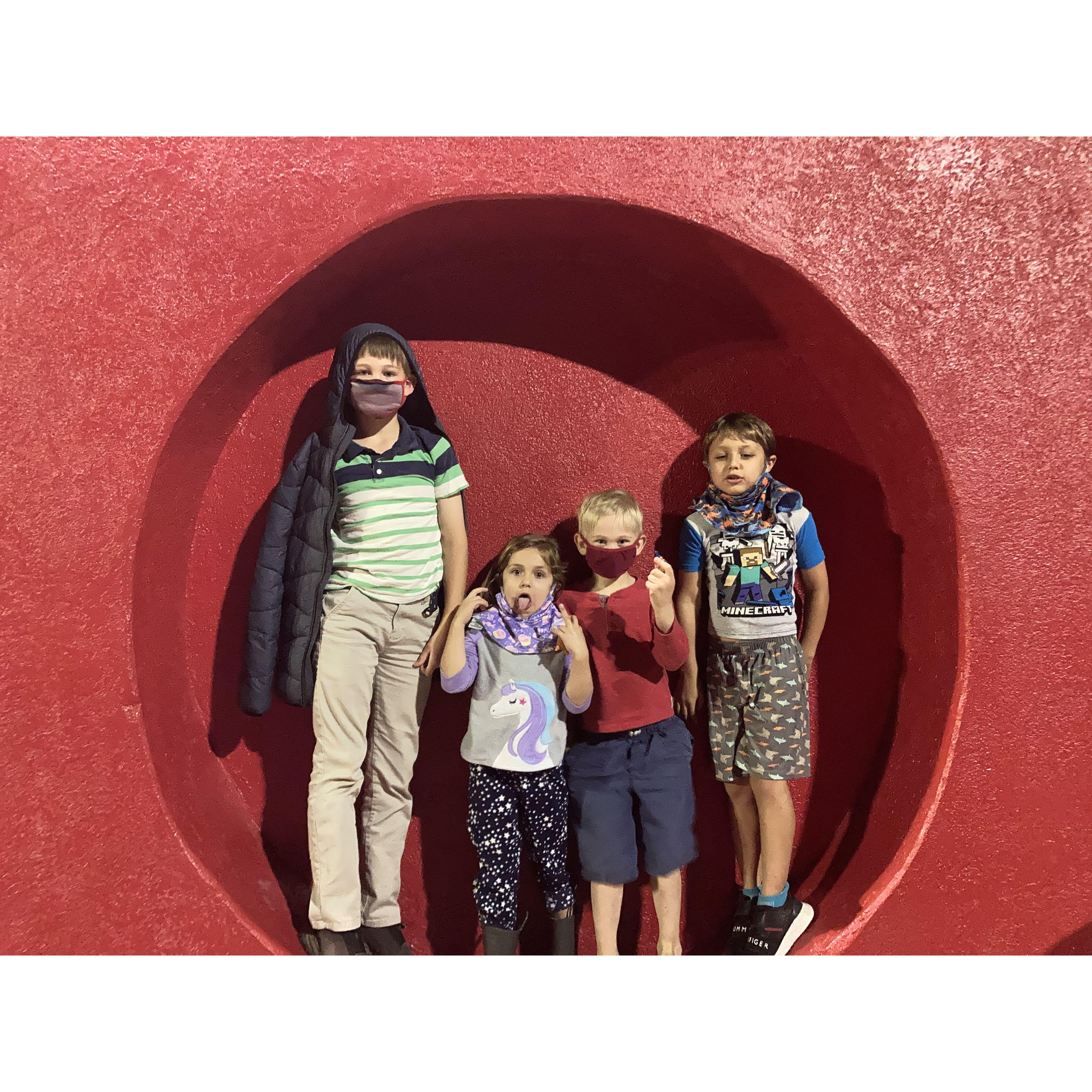 Stopping at target on the way to the farm.
