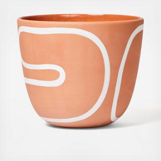 Large Outline Planter with Saucer