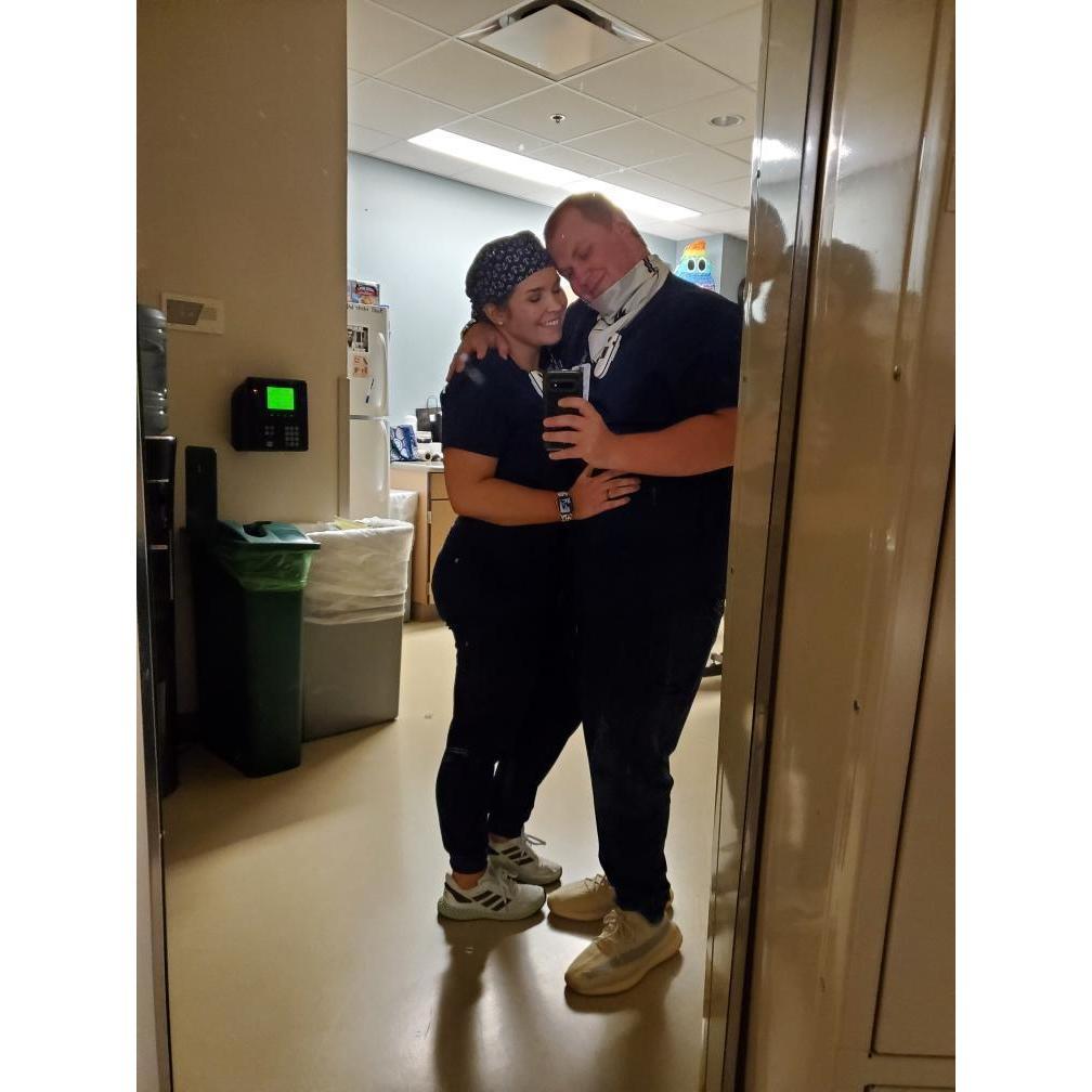 Finally nurses together in May of 2020. We waited for this day for what felt like forever!