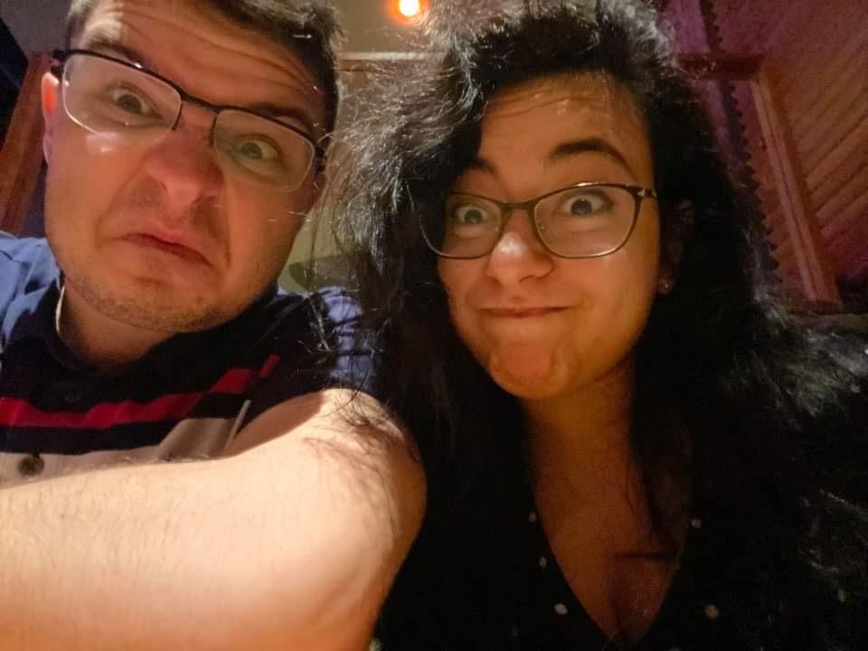 Celebrating Valentine's Day during Covid -  Sean's face says it all XD