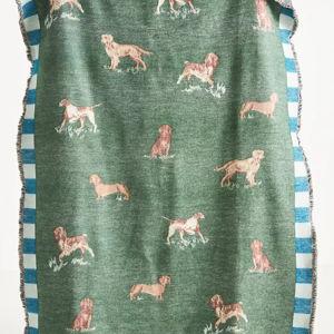 Woven Jacquard Patterned Throw Blanket - Green