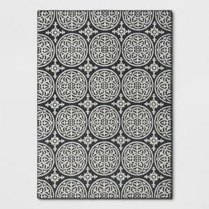 Gray Medallion Tufted and Hooked Area Rug 5'X7' - Threshold™