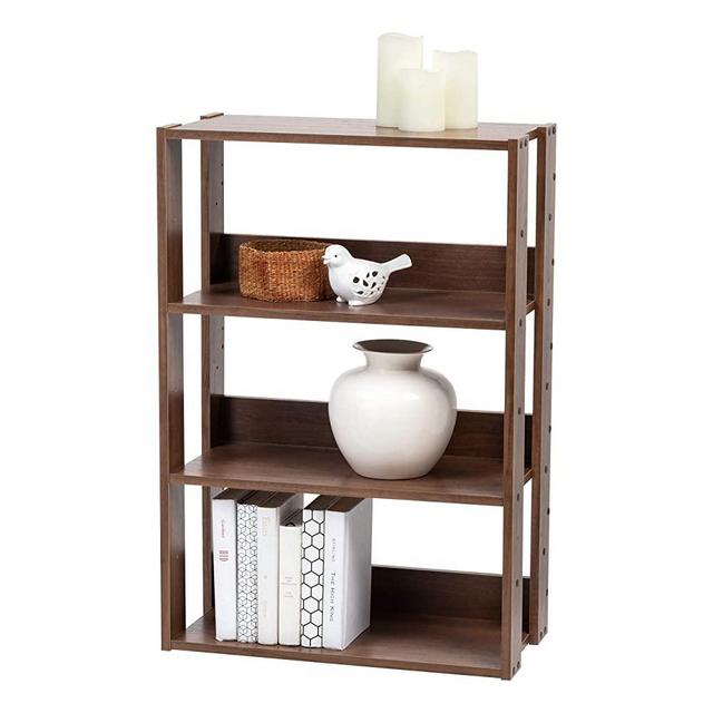 IRIS USA OWR-600BR 3-Shelf Wide Open Wood Shelving Unit, Brown