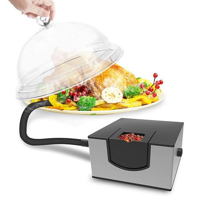 Kaven Smoking Gun Handheld Smoker Food Smoker for Meat, Veggies, BBQ, Sous Vide, Fruit, Cocktail,Cheese（Silver）