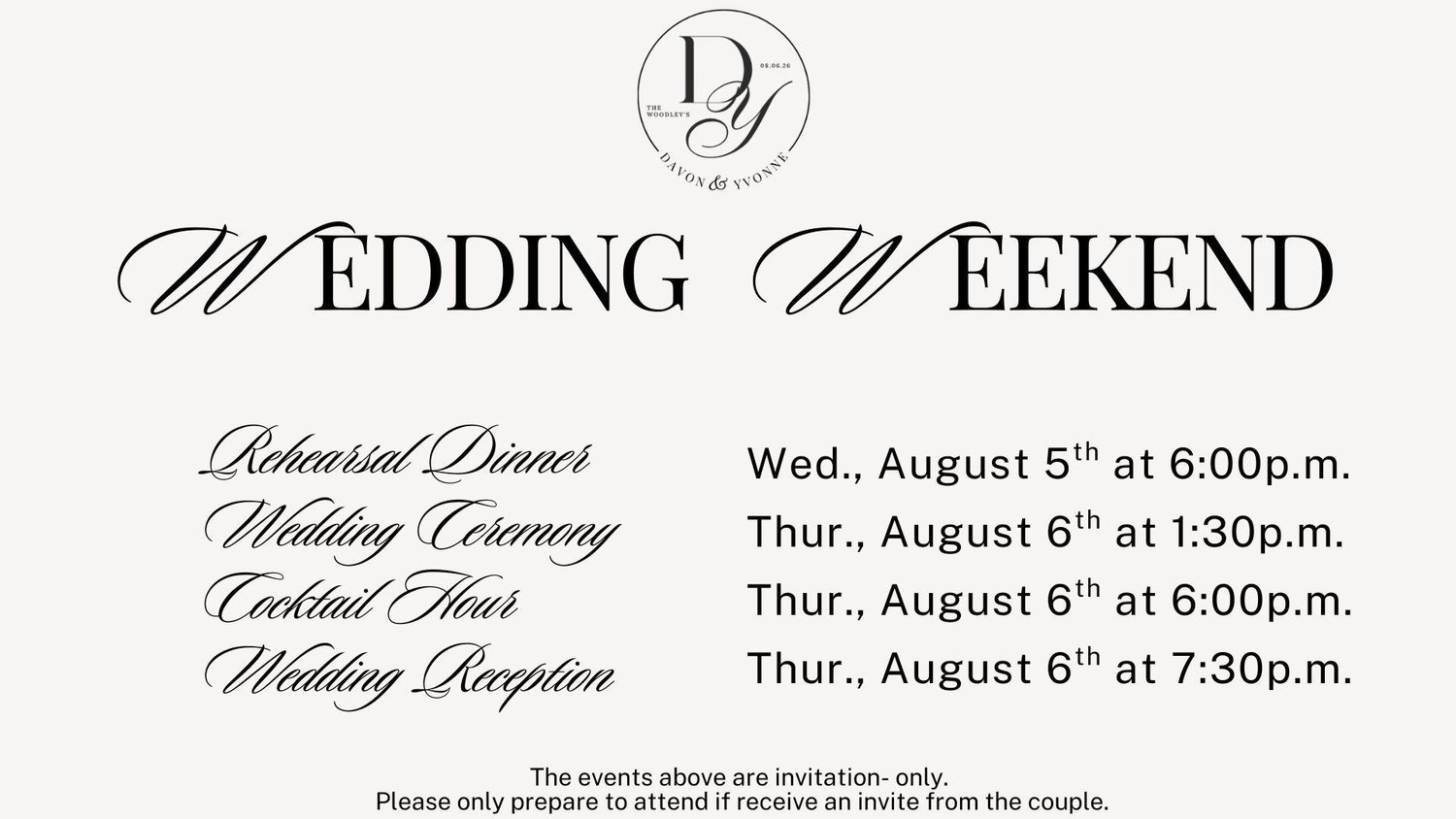 The Wedding Website of Yvonne Jewnell and Davon Woodley