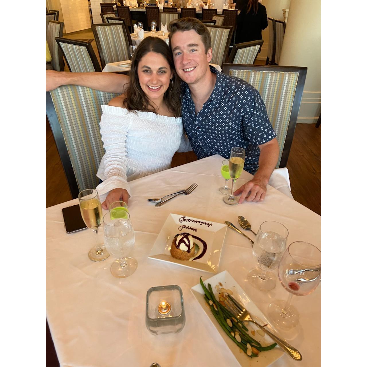 Our -1 year anniversary dinner!