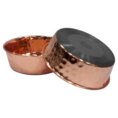 Hammered Copper Cat and Dog Bowl - 6 Cups - Boots & Barkley™