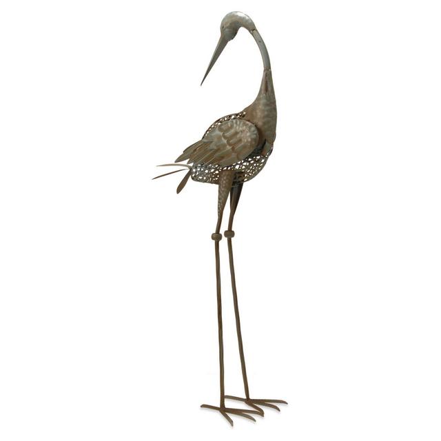 National Tree Company® Garden Accents Metal Crane Statue in Green