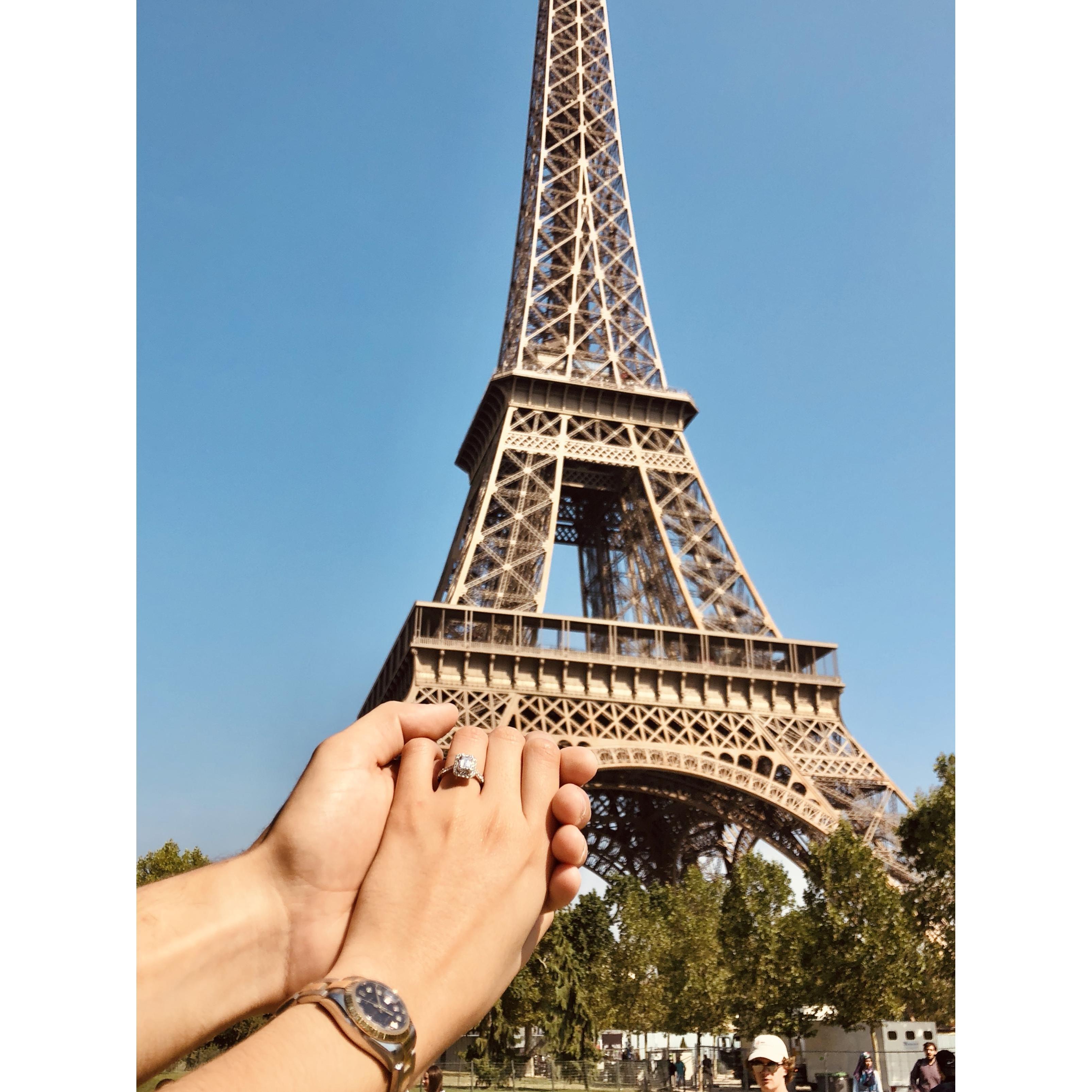 Lazaro popped the question on July 7, 2018