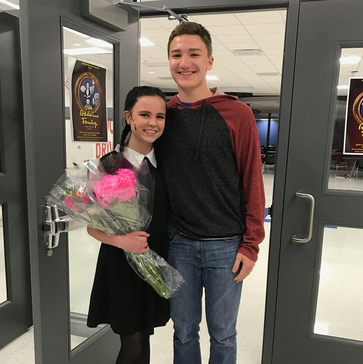 Mason went to see Casey as Wednesday Addams in the spring musical!