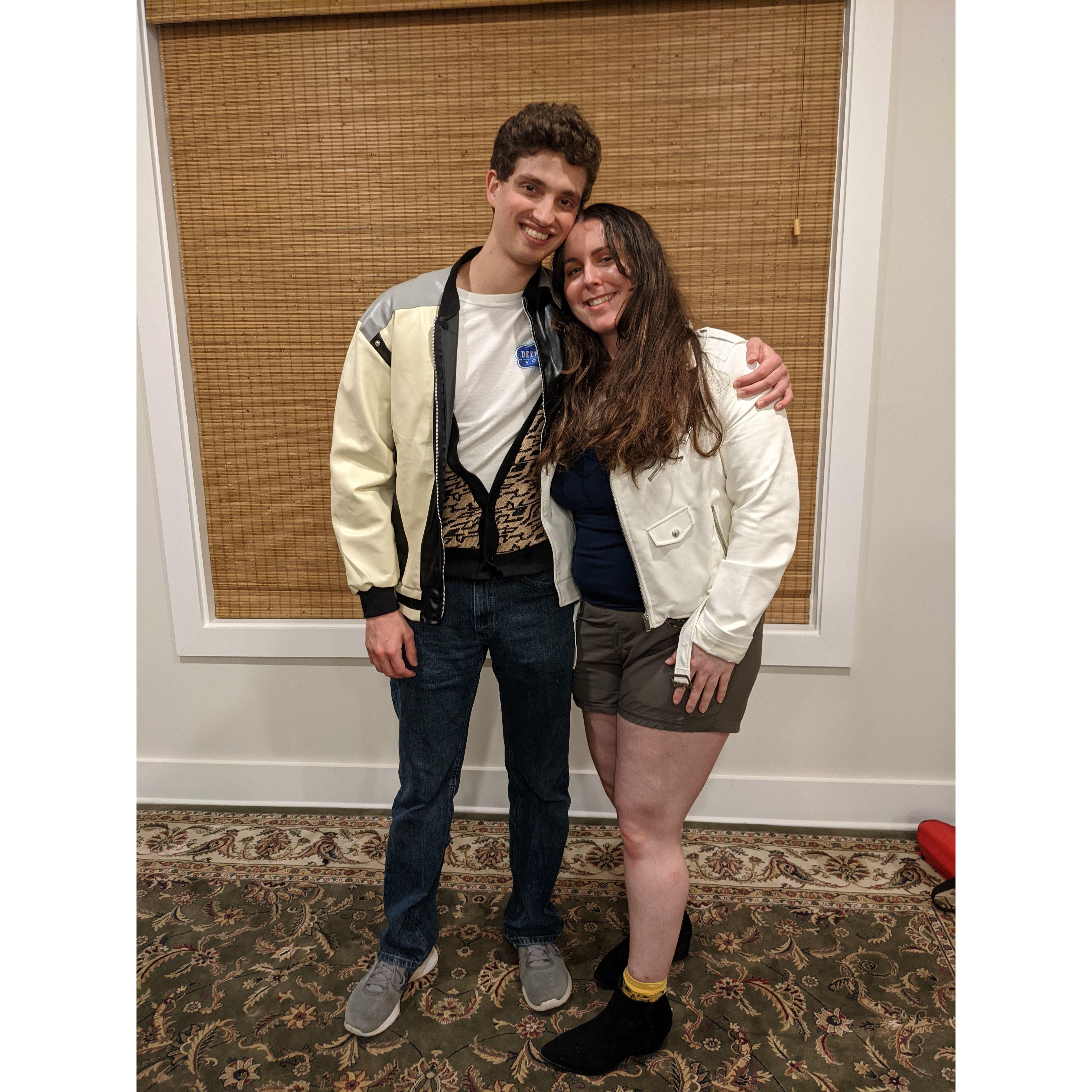 Christian and Allie as Ferris Bueller and Sloane Peterson for Halloween