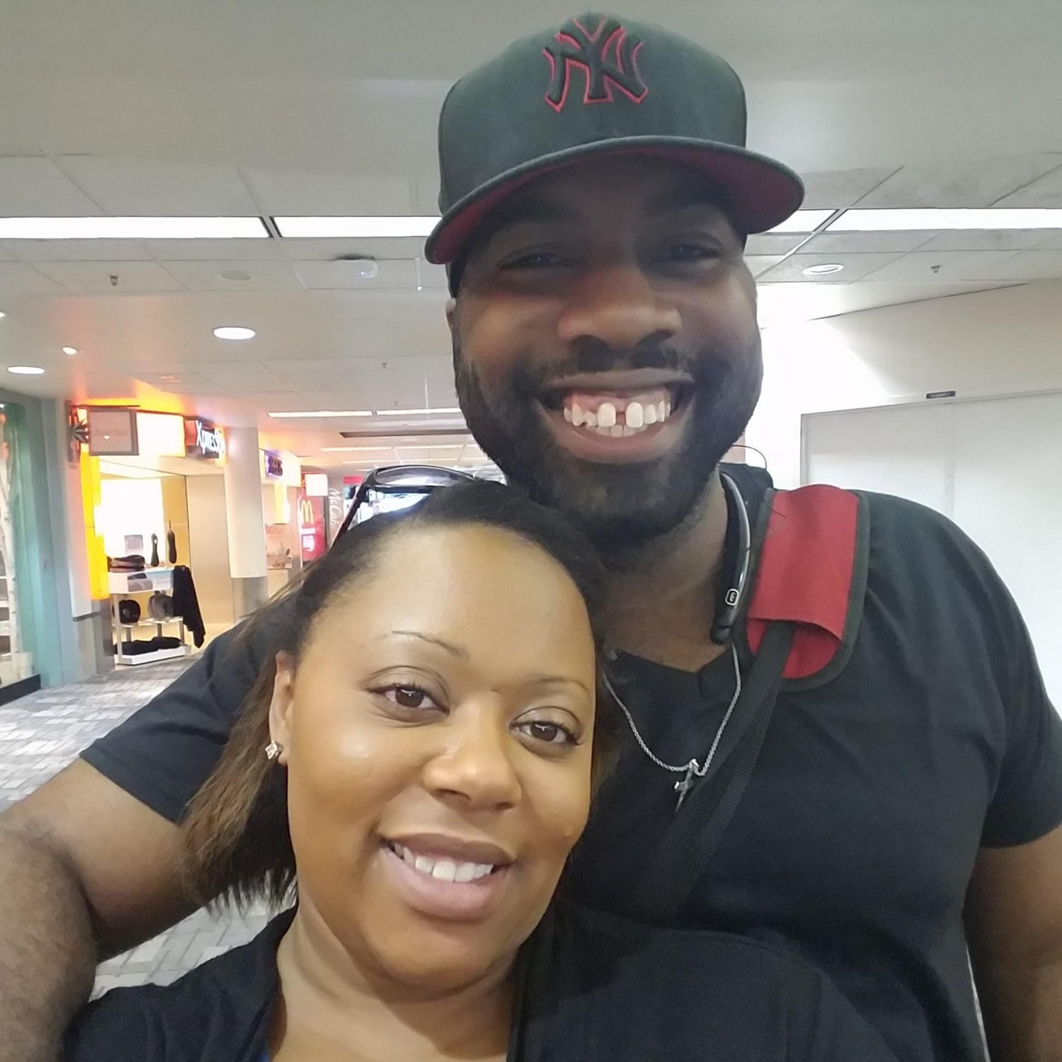 At the airport flying too....