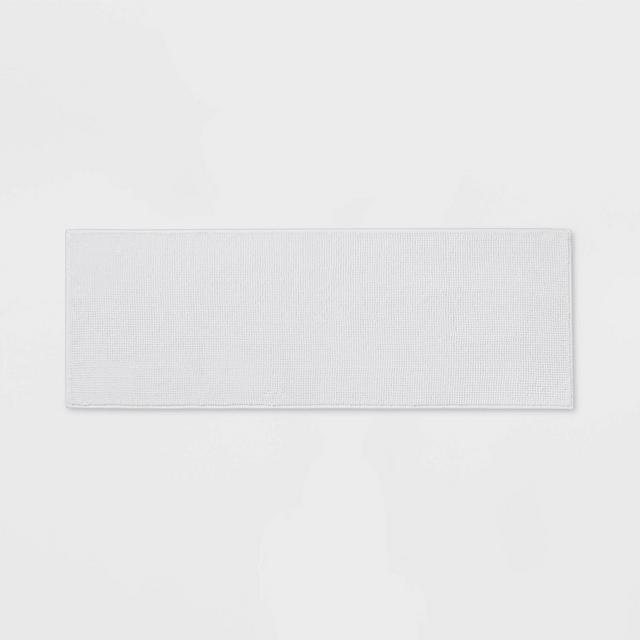 20"x58" Everyday Chenille Bath Runner White - Room Essentials™