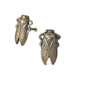 Antique Cicada Cabinet Drawer Knobs Handles Antique Bronze