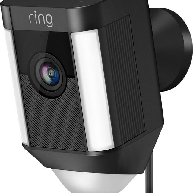 Ring - Spotlight Cam Wired (Plug-In)- Black - Black