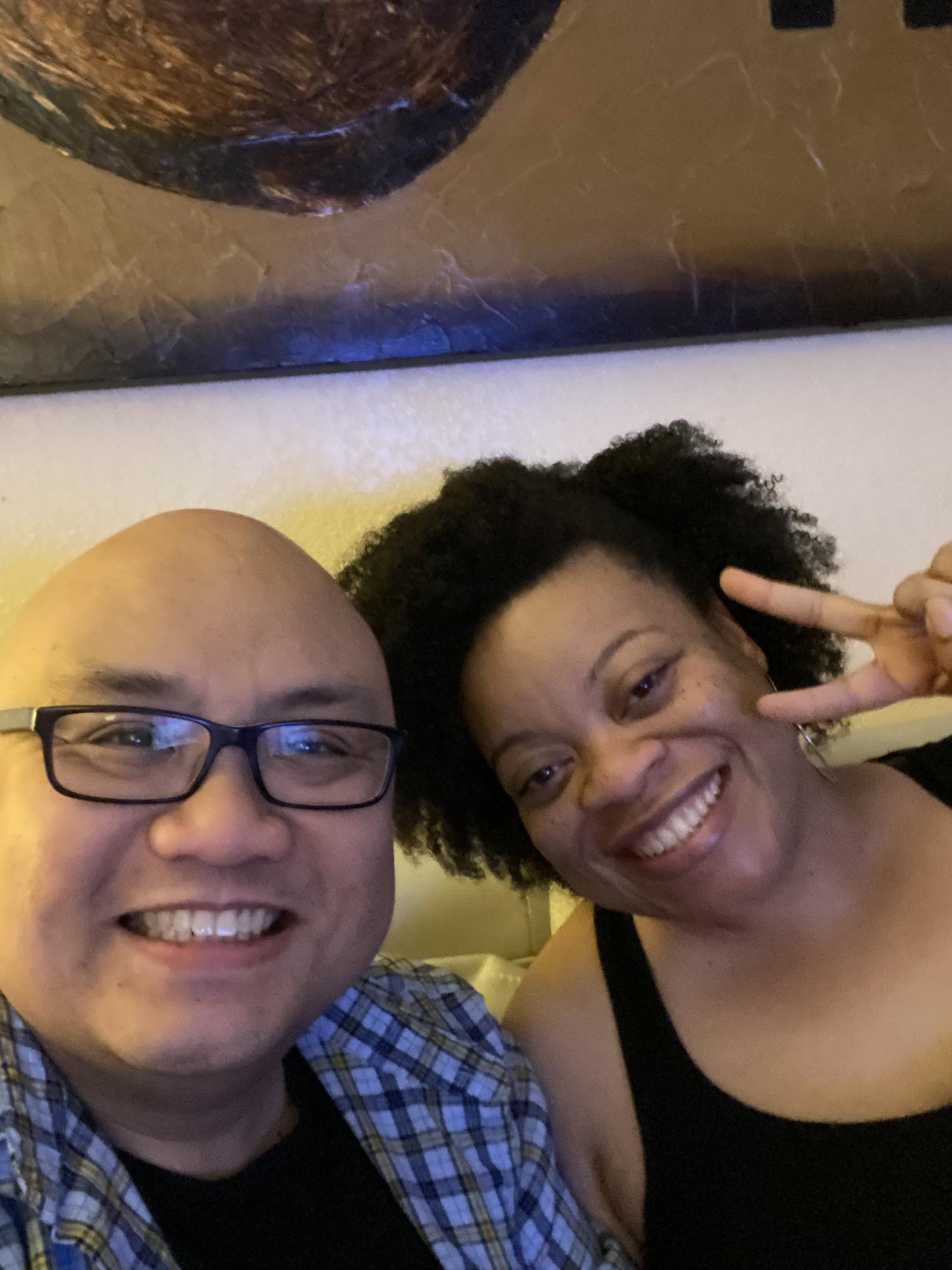 Minsky’s pizza, wings, & good conversation was all it took for this love story to begin. Well, that and countless hours talking on Zoom for 4-weeks before this first in person date.