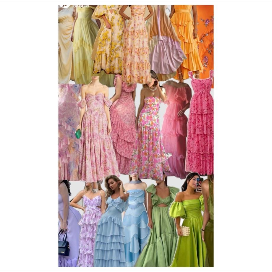 Some dress inspiration! The more colors, florals, and textures the better.