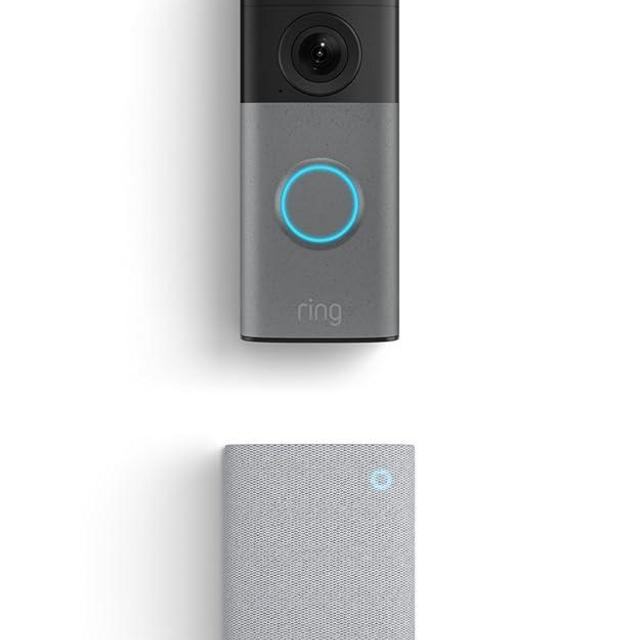 Ring Wired Doorbell (newest model), Speckled Gray with Chime Plus (newest model), White